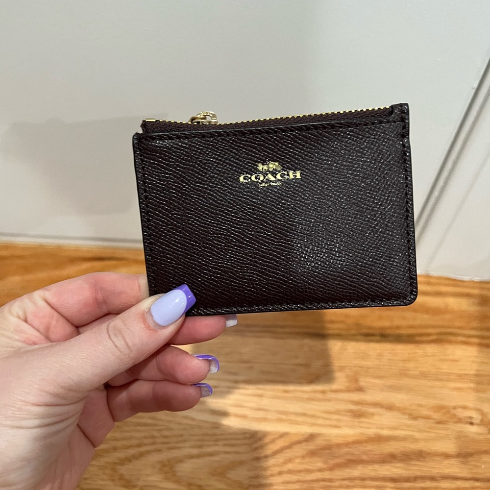 Coach purple mini change purse